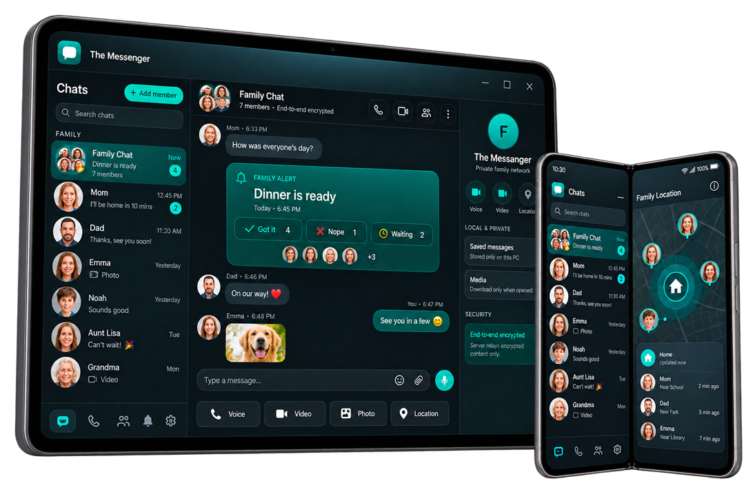 The Messenger application interface